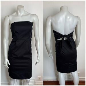 TIBI - Gorgeous Black Strapless Dress with tie back and pockets.